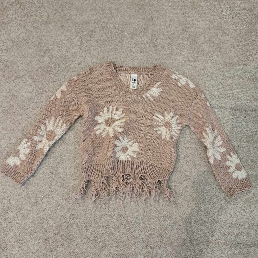 Little girls dasiy sweater